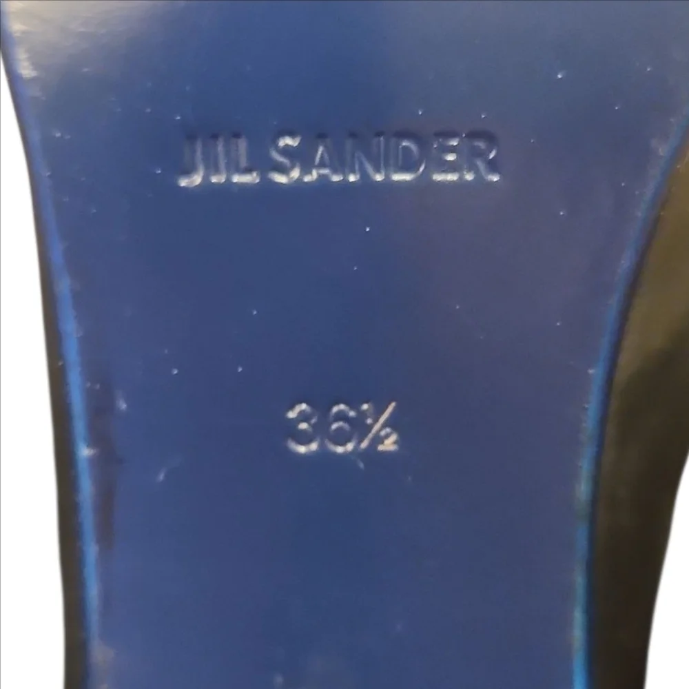 JIL SANDER | Black Leather Lace-Up Ankle Boots EU 36.5 / US 6.5